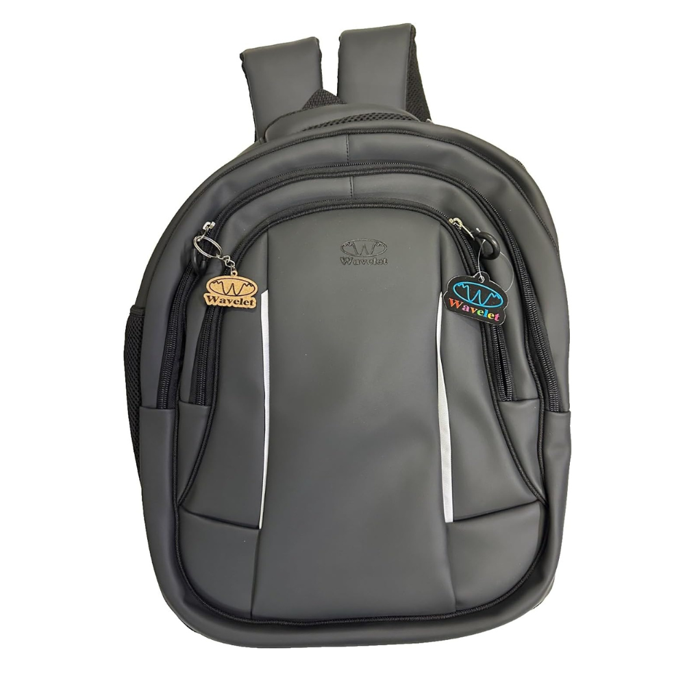 Untitled design - 2026-02-20T160430.650 Wavelet Premium and Durable PU Leather Medium size Backpack with 16L capacity - Image 1